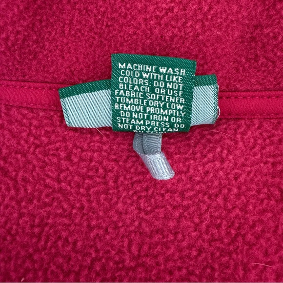L.L. Bean Cranberry Red Full Zip Up Fleece Jacket - 1X - Picture 5 of 9